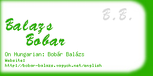 balazs bobar business card